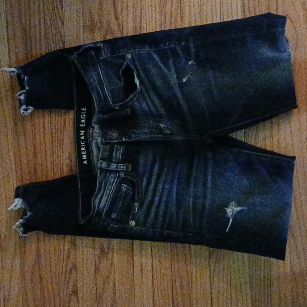 American Eagle super stretch blue skinny jeans jegging jeans-sz 2